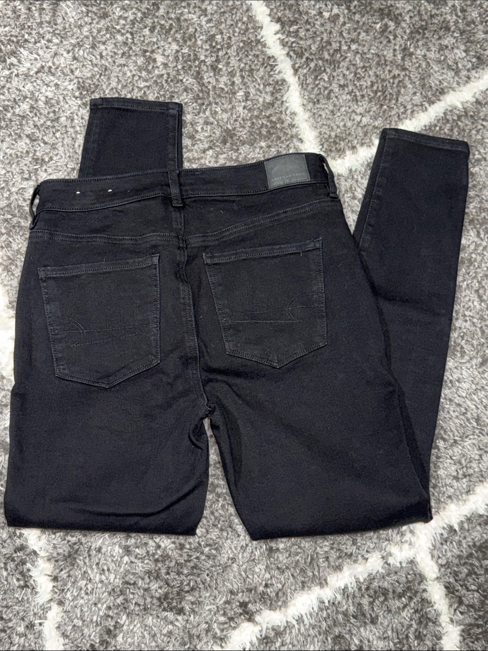 Size 8 AEO Black Dream Stretch High Rise Jegging Skinny Jeans Like New